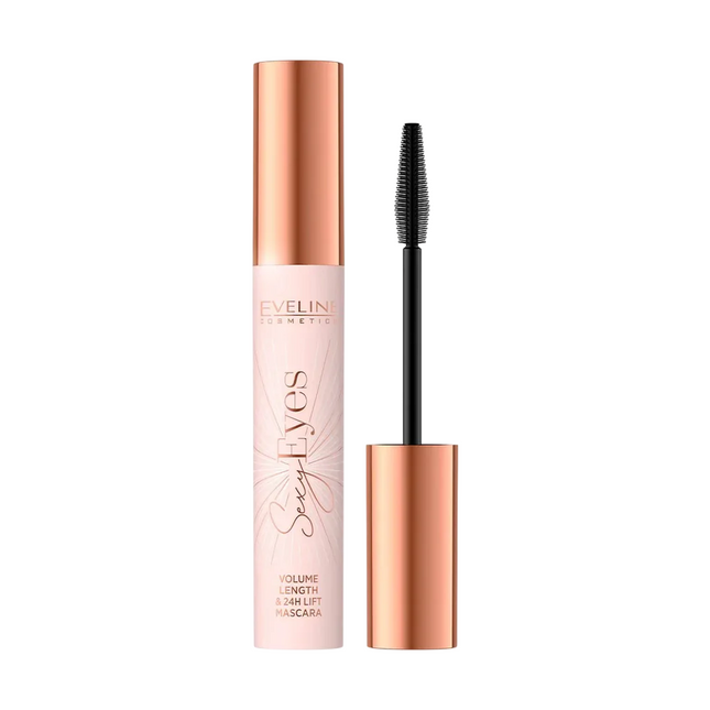 Eveline Cosmetics Sexy Eyes Volume Lengthening – Mascara for Women, Black, 8 ml