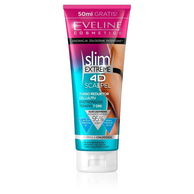 Eveline Cosmetics Slim Extreme 4D Slimming – Body Cream for Women, Thighs, 250 ml
