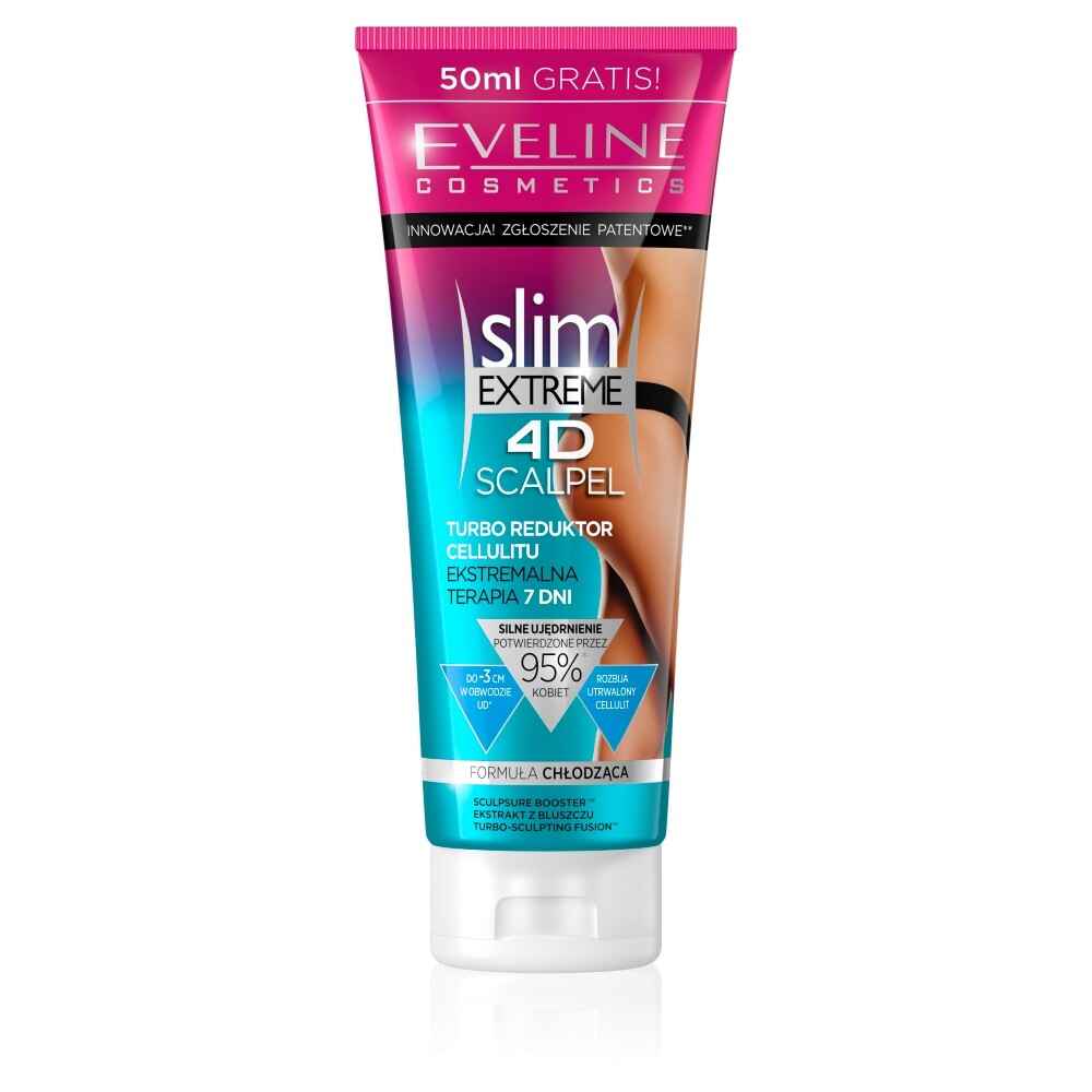 Eveline Cosmetics Slim Extreme 4D Slimming – Body Cream for Women, Thighs, 250 ml