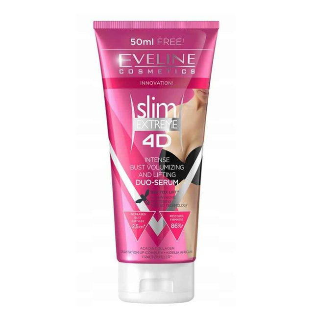 Eveline Cosmetics Slim Extreme 4D Volumizing – Body Serum for Women, For Bust, 200 ml