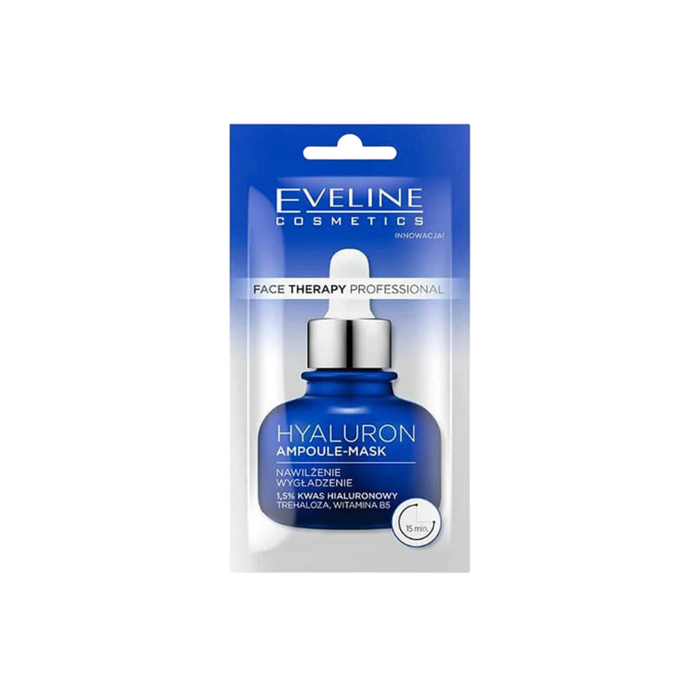 Eveline Cosmetics Therapy Professional Hyaluronic Acid Intense Hydration – Cream Mask for Women, For Face, 8 ml