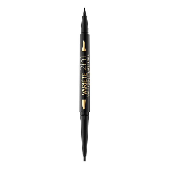 Eveline Cosmetics Variete Double-Ended – Gel Eyeliner for Women, Ultra Black