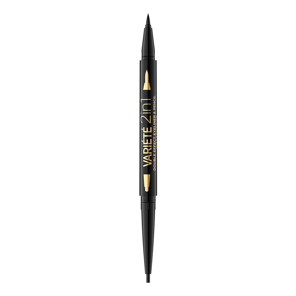 Eveline Cosmetics Variete Double-Ended – Gel Eyeliner for Women, Ultra Black