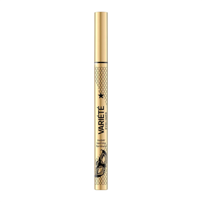 Eveline Cosmetics Variete Waterproof Pencil Intense – Liquid Eyeliner for Women, Ultra Black, 4 ml