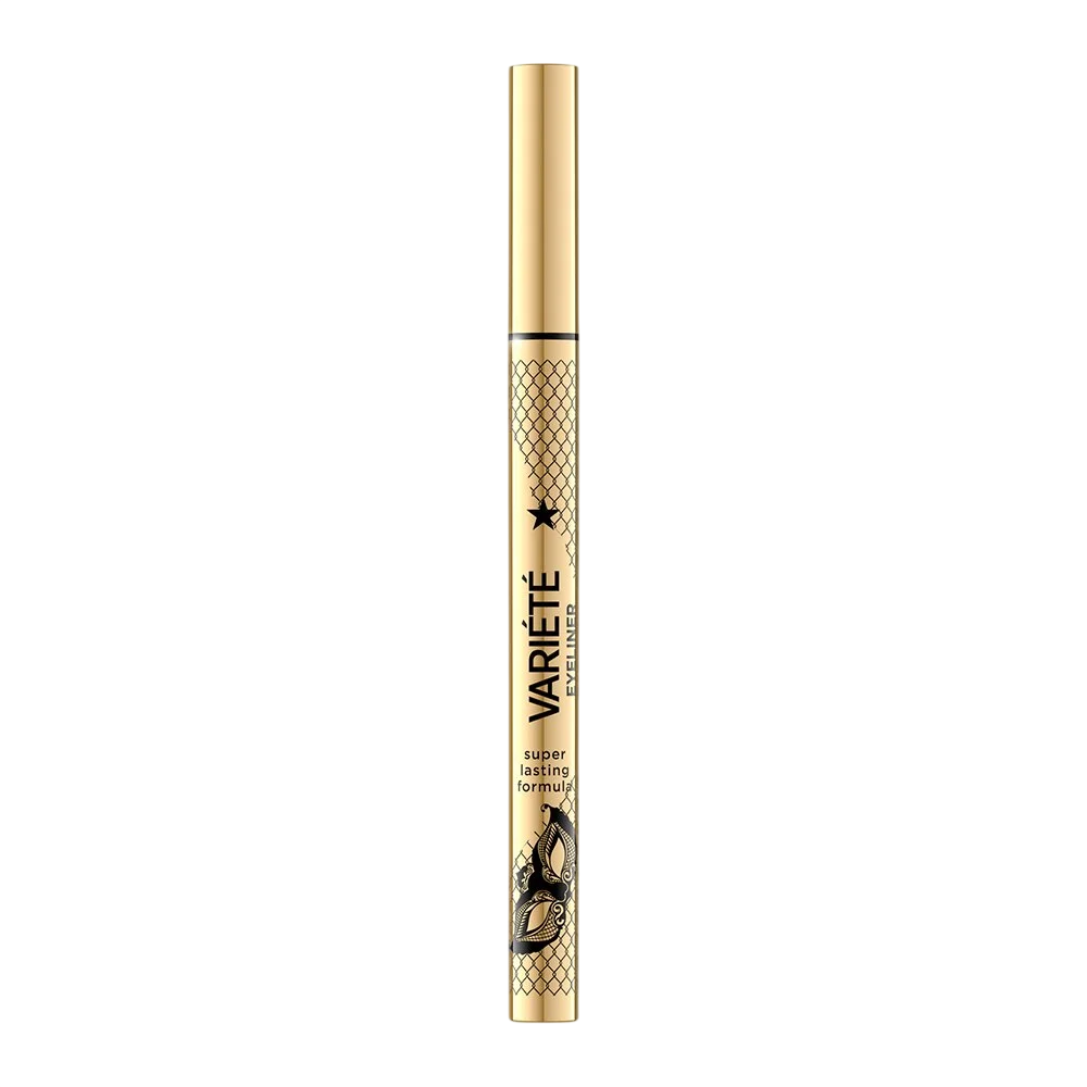 Eveline Cosmetics Variete Waterproof Pencil Intense – Liquid Eyeliner for Women, Ultra Black, 4 ml