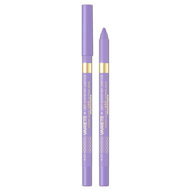 Eveline Cosmetics Variete Waterproof – Gel Pencil Eyeliner for Women, 07, Lavender, 1.3 g