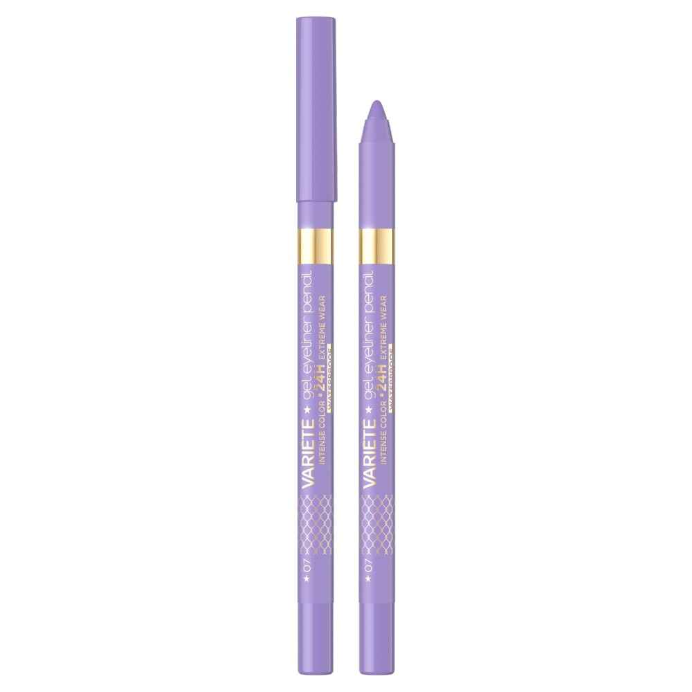 Eveline Cosmetics Variete Waterproof – Gel Pencil Eyeliner for Women, 07, Lavender, 1.3 g