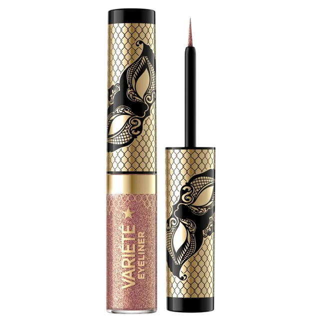 Eveline Cosmetics Variete Waterproof Shiny – Liquid Eyeliner for Women, 01, Sparkle Gold, 4 ml