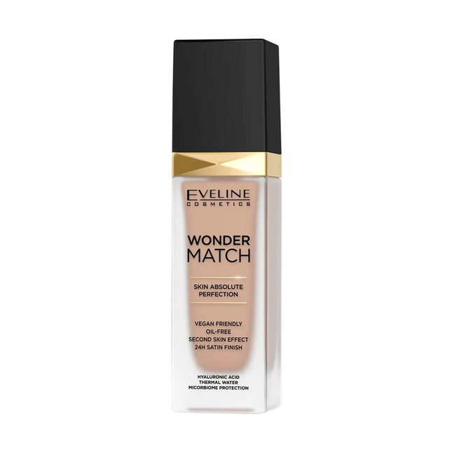 Eveline Cosmetics Wonder Match Skin Absolute Perfection Oil-Free – Liquid Foundation for Women, 15, Natural, 30 ml
