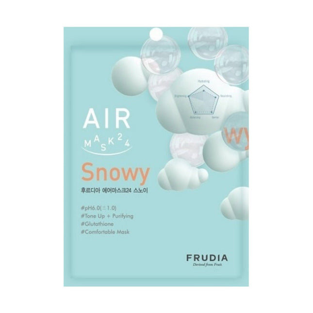 Frudia Air 24 Snowy Brightening – Sheet Mask Unisex, For Face, 25 ml