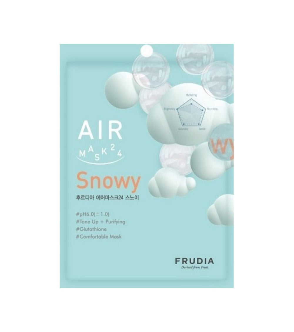 Frudia Air 24 Snowy Brightening – Sheet Mask Unisex, For Face, 25 ml