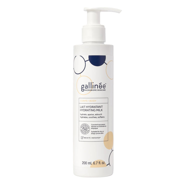 Gallinee Body Care Prebiotics & Probiotics & Postbiotics Hydrating – Body Milk for Women, Daily, 200 ml Tester