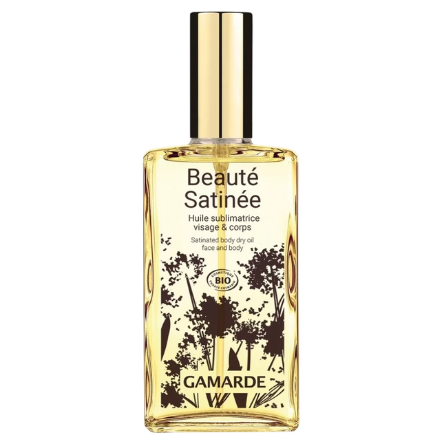 Gamarde Beauty Satinee Bio Dry Oil Hydrates Fragrance – Dry Body Oil for Women, 100 ml