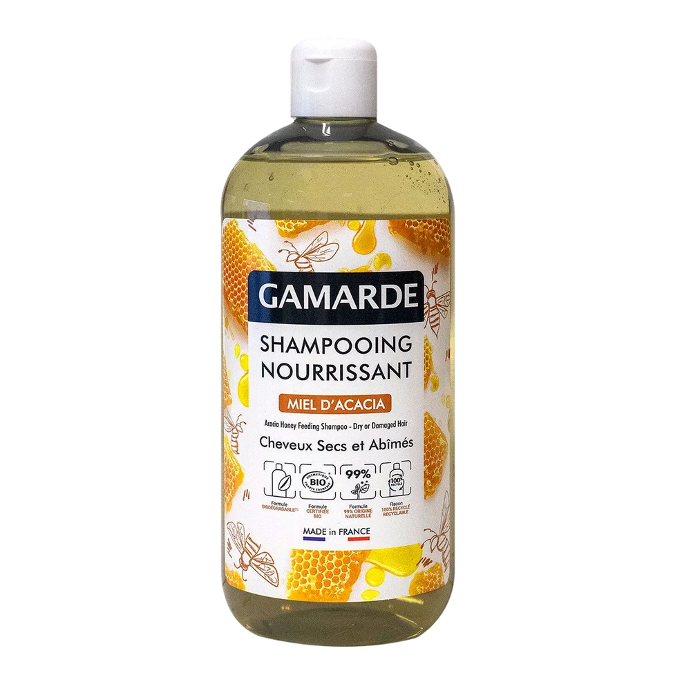 Gamarde Bio Acacia Honey – Hair Treatment Shampoo Unisex, Nourishing, For Dry & Damaged Hair, 500 ml