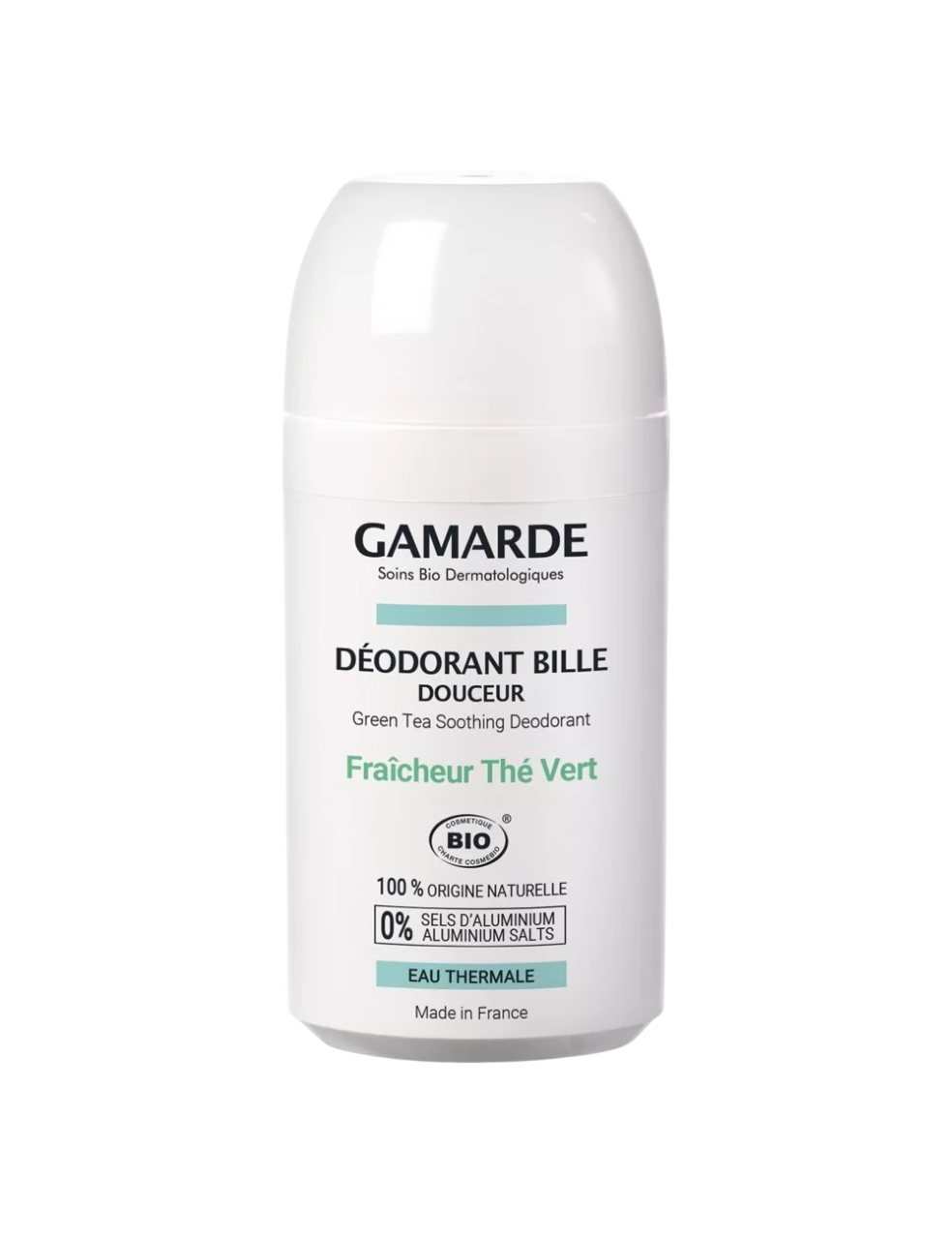 Gamarde Bio Anti-Perspirant Green Tea – Deodorant Roll-On for Women, 50 ml