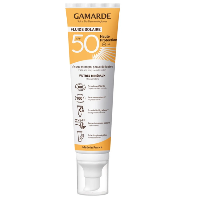 Gamarde Bio Sun Protection – Sunscreen Cream Unisex, For Face & Body, SPF 50, 100 ml