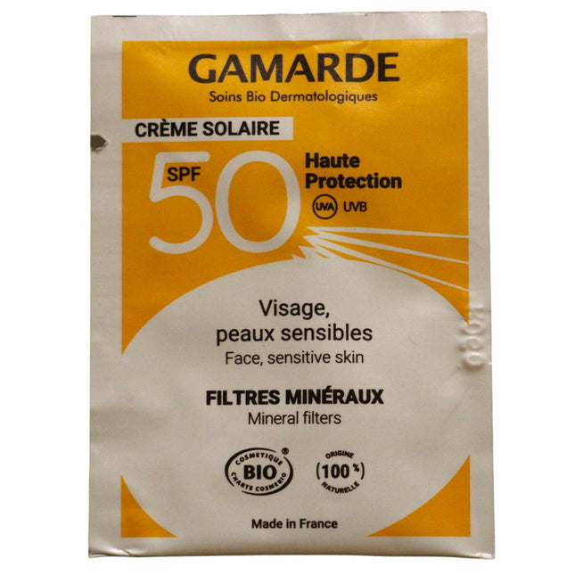 Gamarde Bio Sun Protection – Sunscreen Cream Unisex, For Face & Body, SPF 50, 2 ml Sample