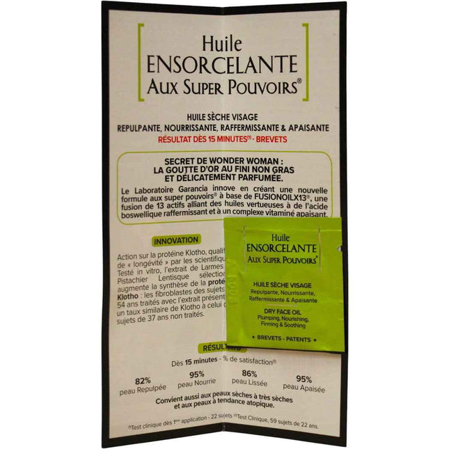 Garancia Huile Ensorcelante Aux Super Pouvoirs Botanical Extracts Soothing/Hydrating & Nourishing Day & Night – Oil for Women, For Face & Body, 1 ml Sample