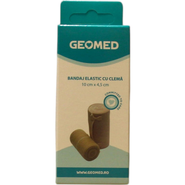 Geomed Elastic Bandages Unisex, With Clips, 10 cm x 4.5 m