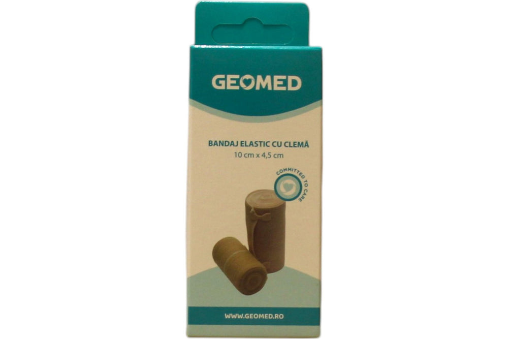 Geomed Elastic Bandages Unisex, With Clips, 10 cm x 4.5 m