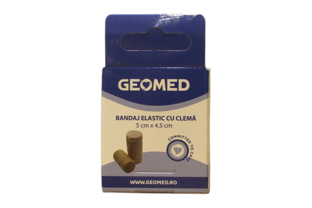 Geomed Elastic Bandages Unisex, With Clips, 5 cm x 4.5 m