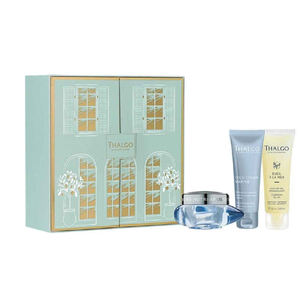 Thalgo Gift Box Set Thalgo: Eveil à la Mer Cleanser – Cleansing Gel for Women, For Face, 50 ml + Cold Cream Marine, Soothing, Cream, For Face, 50 ml + Cold Cream Marine Sos, Soothing, Cream Mask, For Face, 50 ml