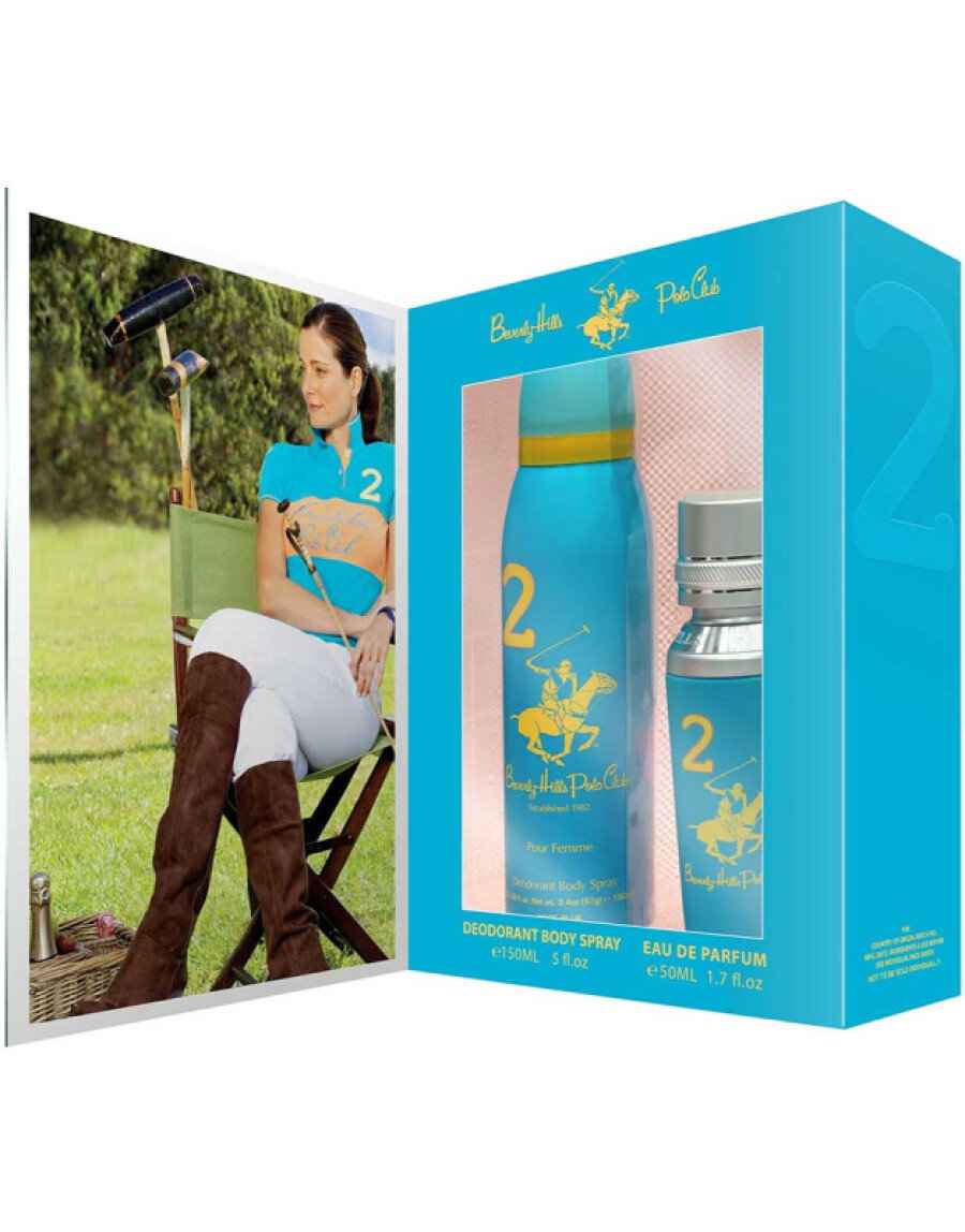 Beverly Hills Polo Club Gift Set Beverly Hills Polo Club: 1982 - Sport 2 – Eau de Parfum for Women, 50 ml + 1982 - Sport 2, Anti-Perspirant, Deodorant Spray, 150 ml