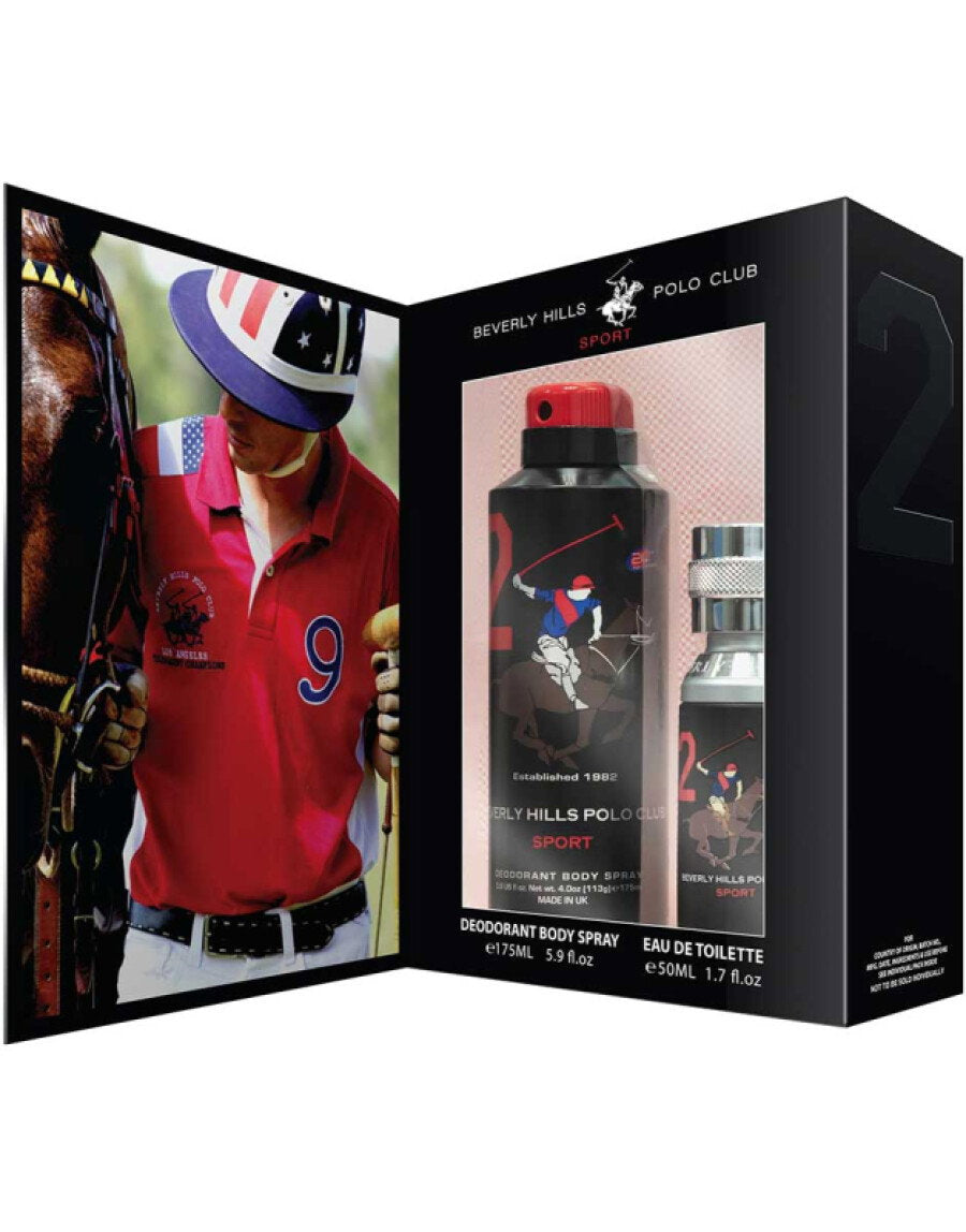 Beverly Hills Polo Club Gift Set Beverly Hills Polo Club: 1982 - Sport 2 – Eau de Toilette for Men, 50 ml + 1982 - Sport 2,…