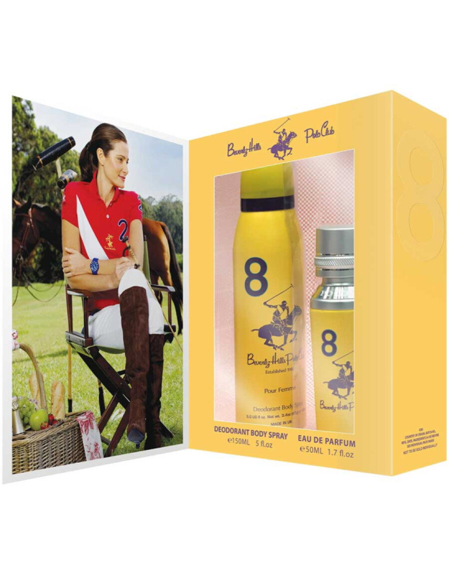 Beverly Hills Polo Club Gift Set Beverly Hills Polo Club: 1982 - Sport 8 – Eau de Parfum for Women, 50 ml + 1982 - Sport 8,…
