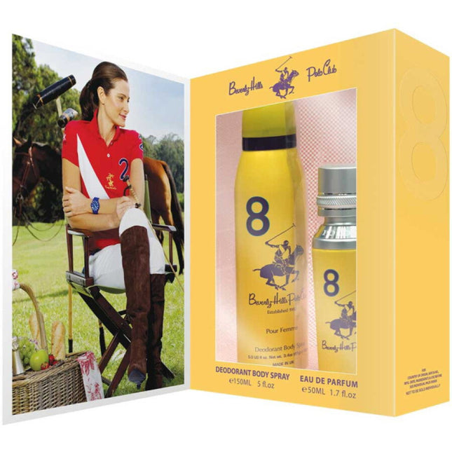 Beverly Hills Polo Club Gift Set Beverly Hills Polo Club: 1982 - Sport 8 – Eau de Parfum for Women, 50 ml + 1982 - Sport 8,…