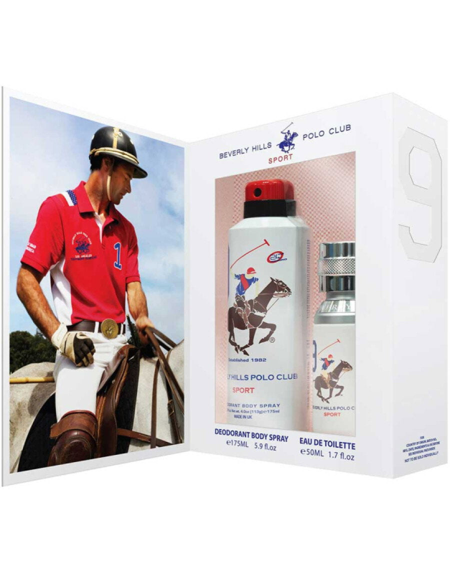 Beverly Hills Polo Club Gift Set Beverly Hills Polo Club: 1982 - Sport 8 – Eau de Toilette for Men, 50 ml + 1982 - Sport 9,…