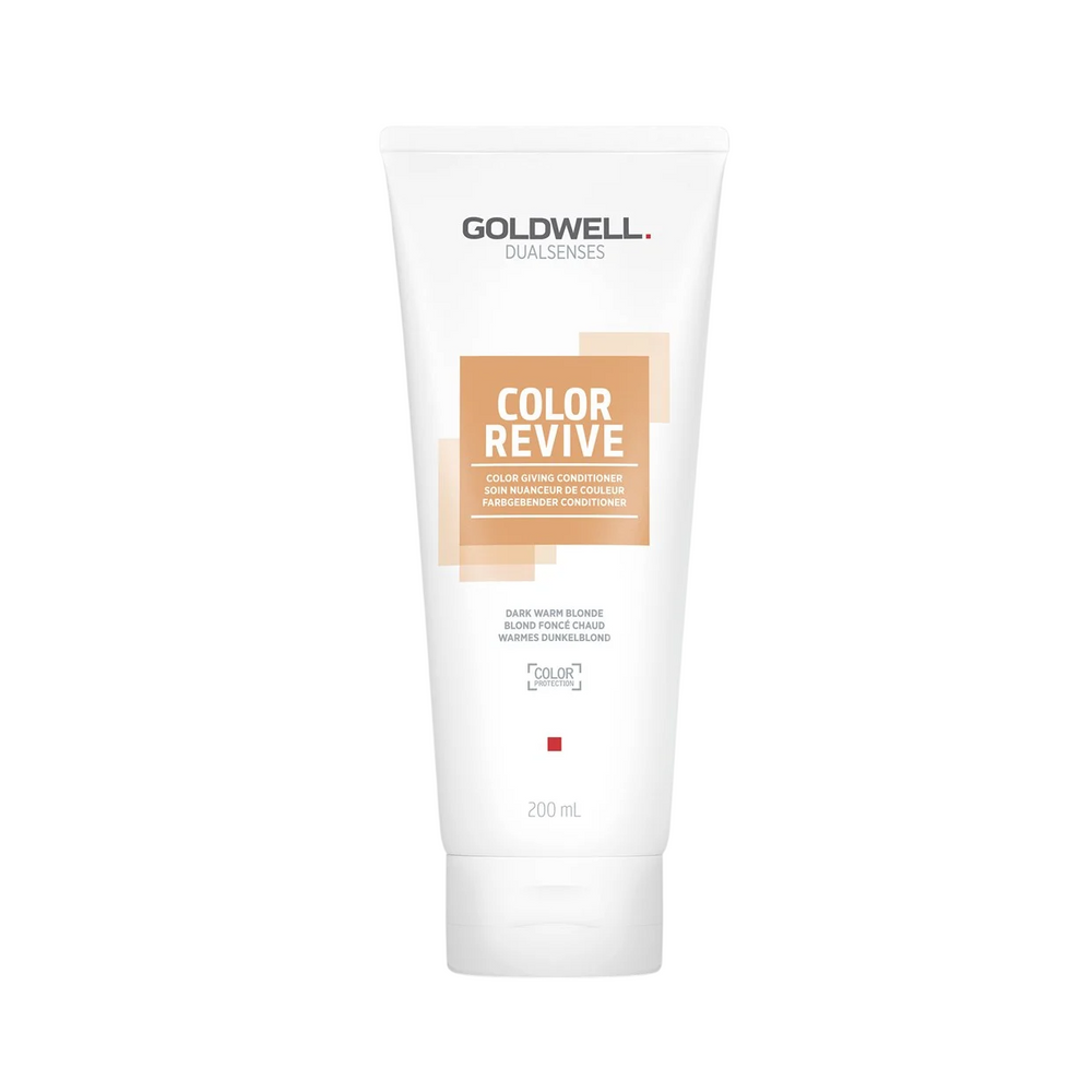 Goldwell Dualsenses Color Revive – Hair Colour Conditioner for Women, Dark Warm Blonde, Color Giving Conditioner, 200 ml