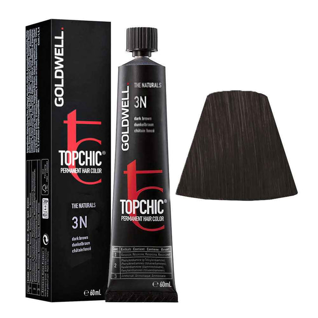 Goldwell TopChic – Permanent Hair Dye Unisex, 03N Dark Brown, 60 ml