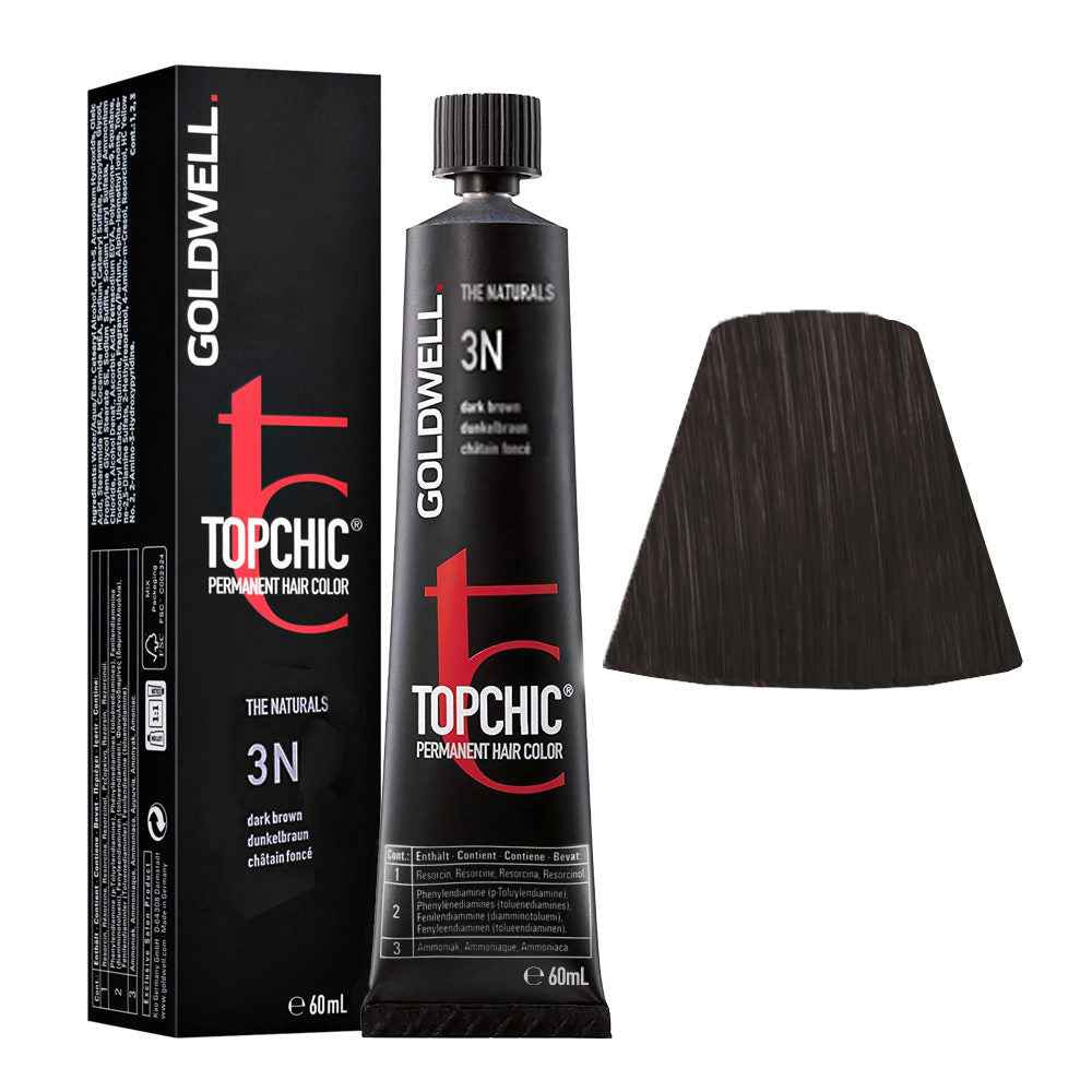 Goldwell TopChic – Permanent Hair Dye Unisex, 03N Dark Brown, 60 ml
