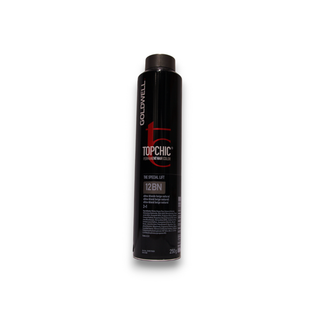 Goldwell TopChic – Permanent Hair Dye Unisex, 12BN Ultra Blonde Beige Natural, 250 ml