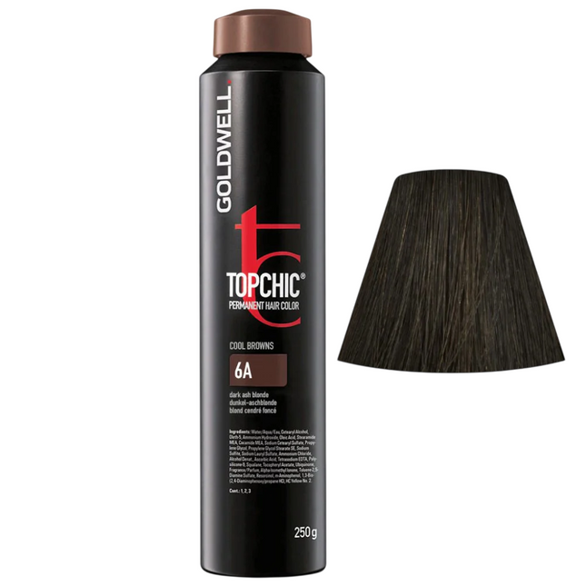 Goldwell TopChic – Permanent Hair Dye for Women, 6A Dark Ash Blonde, 250 ml