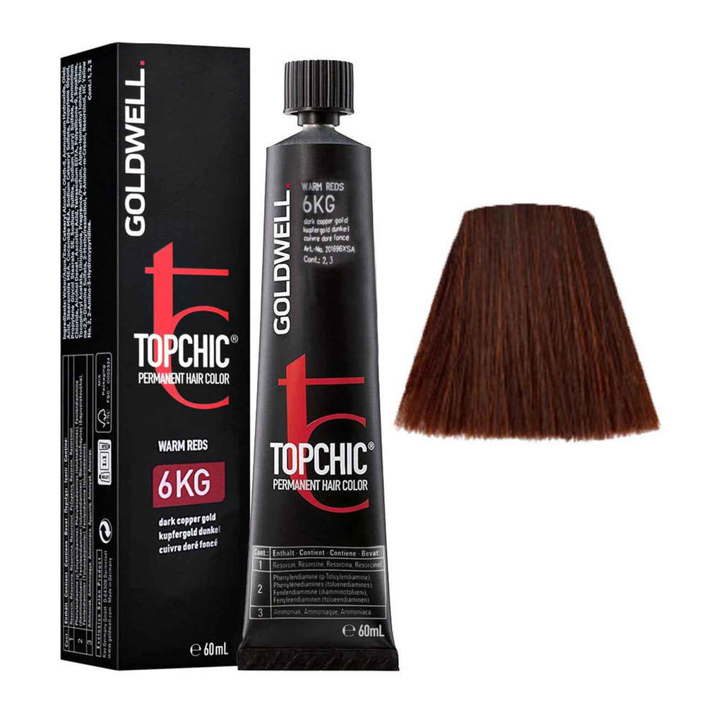 Goldwell TopChic – Permanent Hair Dye Unisex, 6Kg Dark Copper Blonde, 60 ml