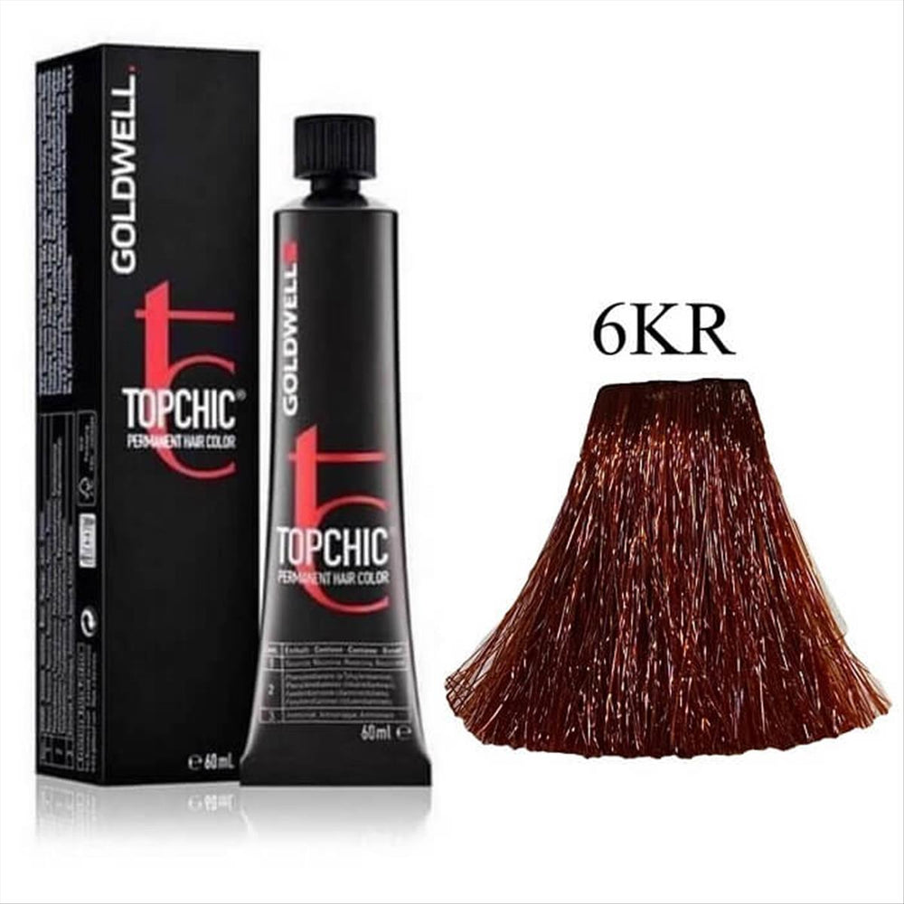 Goldwell TopChic – Permanent Hair Dye for Women, 6KR Pomegranate, 60 ml