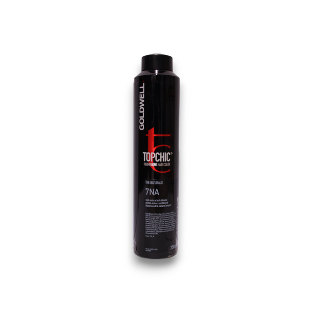 Goldwell TopChic – Permanent Hair Dye Unisex, 7NA Mid Natural Ash Blonde, 250 ml