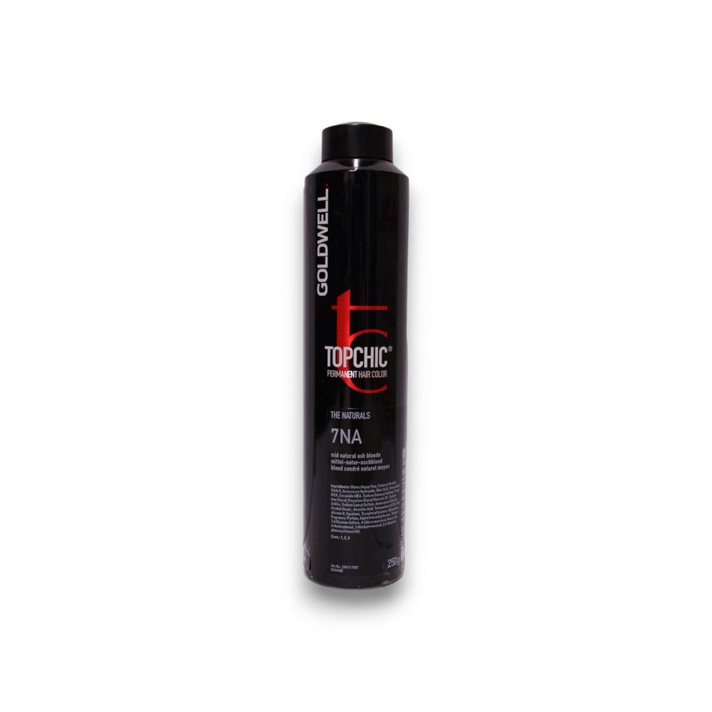 Goldwell TopChic – Permanent Hair Dye Unisex, 7NA Mid Natural Ash Blonde, 250 ml