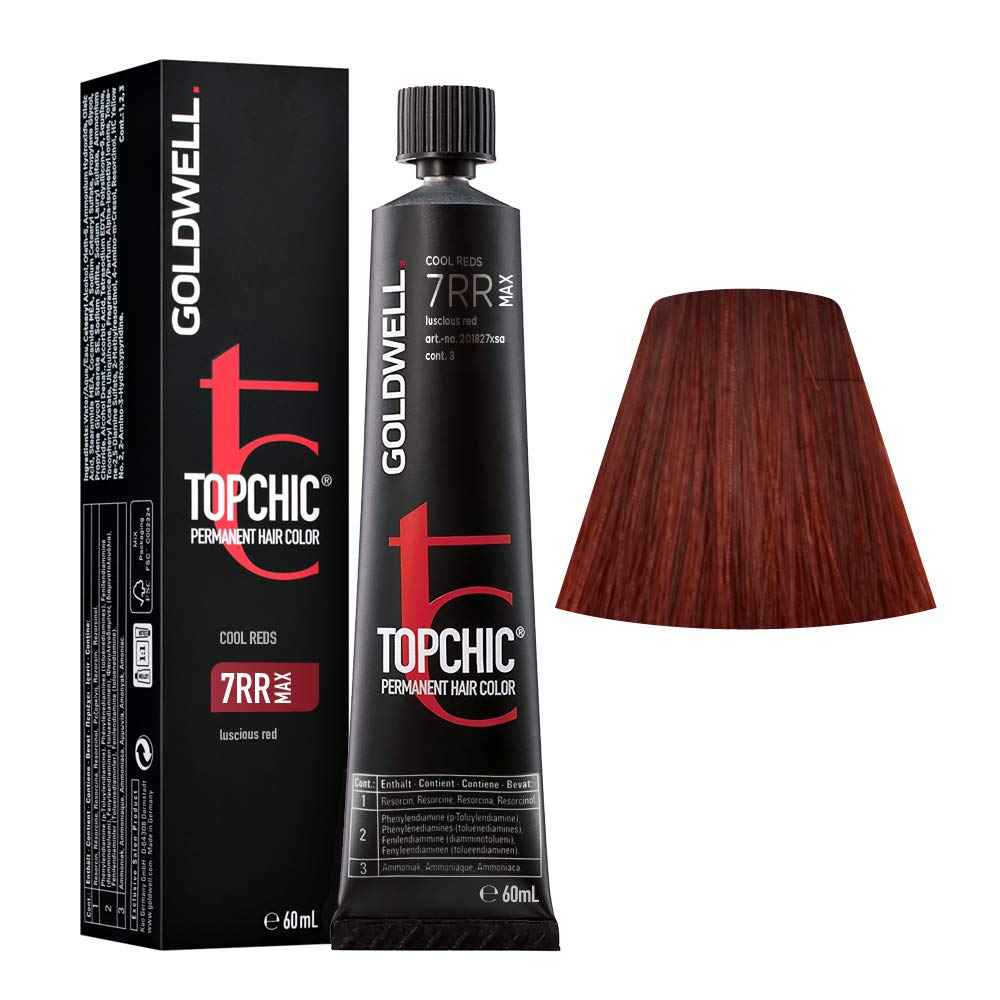 Goldwell TopChic – Permanent Hair Dye for Women, 7RR Red Passion, 60 ml