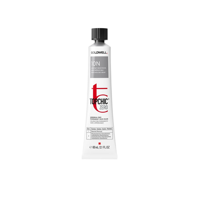 Goldwell TopChic Zero Ammonia Free – Permanent Hair Dye for Women, 10N Extra Light Natural Blonde, 60 ml