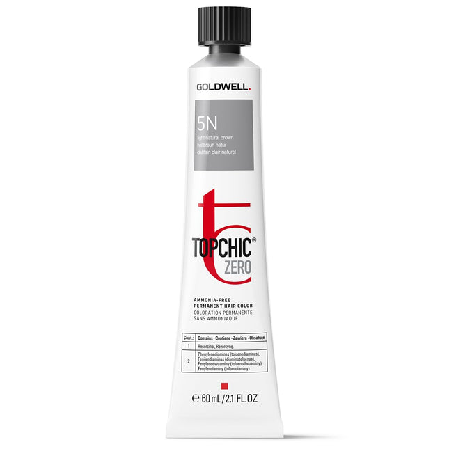 Goldwell TopChic Zero – Permanent Hair Dye for Women, 5N Light Natural Brown, 60 ml