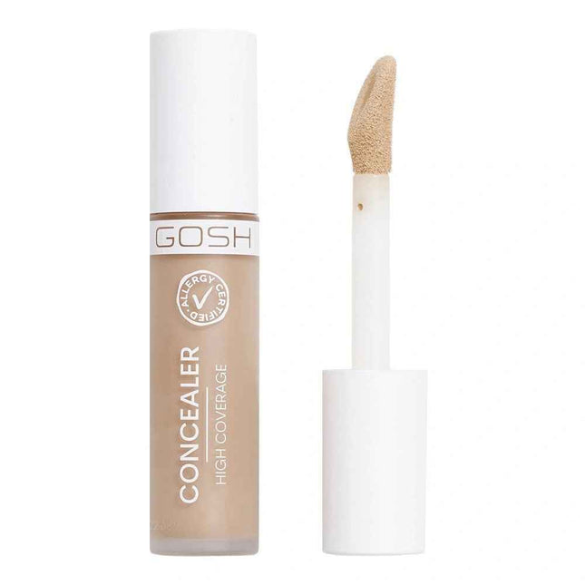 Gosh High Coverage – Liquid Concealer for Women, 004, Natural, 6 ml