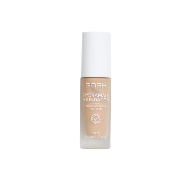 Gosh Hydramatt Matte – Liquid Foundation for Women, 008N, Medium Neutral, SPF 15, 30 ml