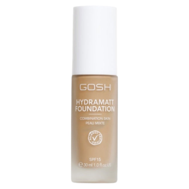 Gosh Hydramatt Matte – Liquid Foundation for Women, 010Y, Light Dark, SPF15, 30 ml