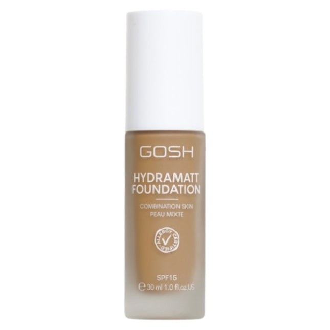 Gosh Hydramatt Matte – Liquid Foundation for Women, 014Y, Dark, SPF15, 30 ml