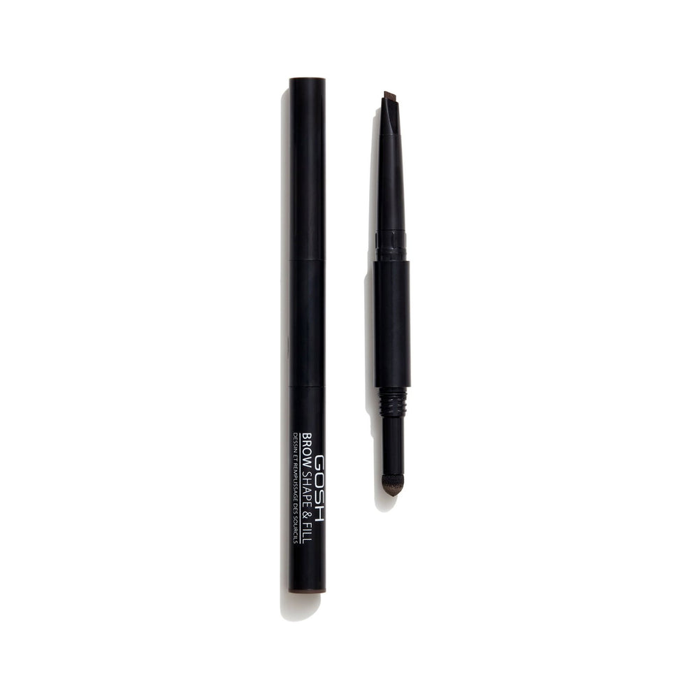 Gosh Shape & Fill Double – Eyebrow Cream Pencil for Women, 003, Dark Brown, 0.5 g