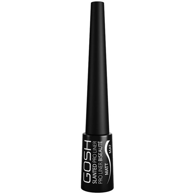 Gosh Slanted Pro – Liquid Eyeliner for Women, 002, Matte Black, 3 ml