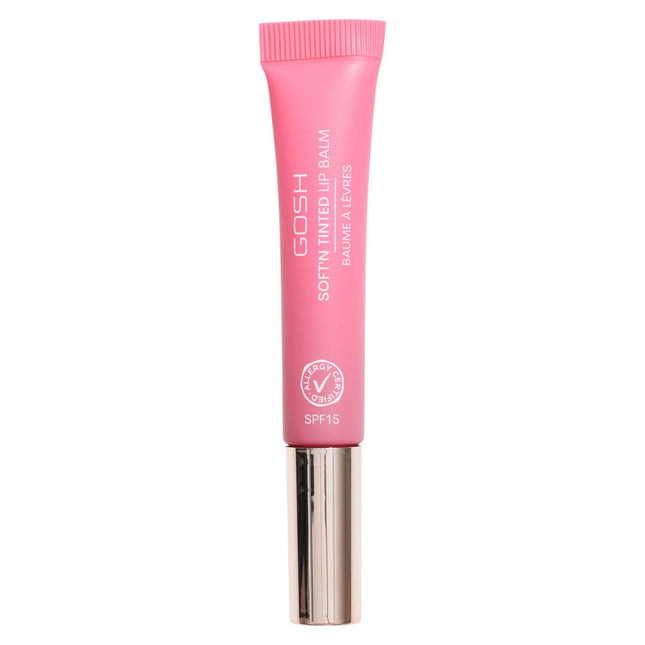 Gosh Soft'n Tinted Vegan Hydrates – Lip Balm for Women, 005, Pink Rose, SPF 15, 8 ml Tester
